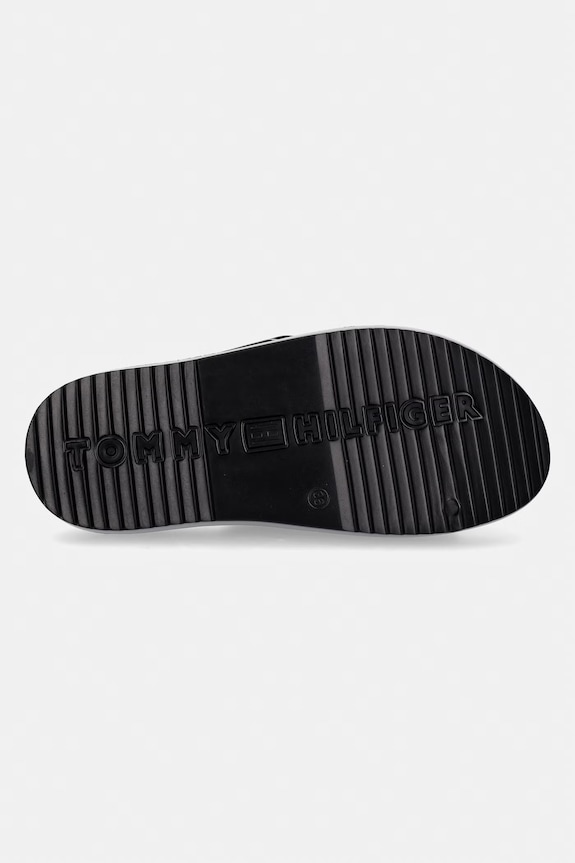 Tommy Hilfiger papuci pentru femei TH LIGHT DOUBLE STRAP SANDAL FW0FW08953 negru