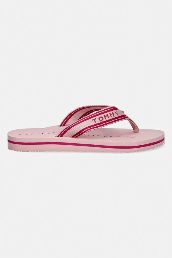 Tommy Hilfiger șlapi de damă TH WEBBING SUMMER SANDAL FW0FW09193 roz SS26