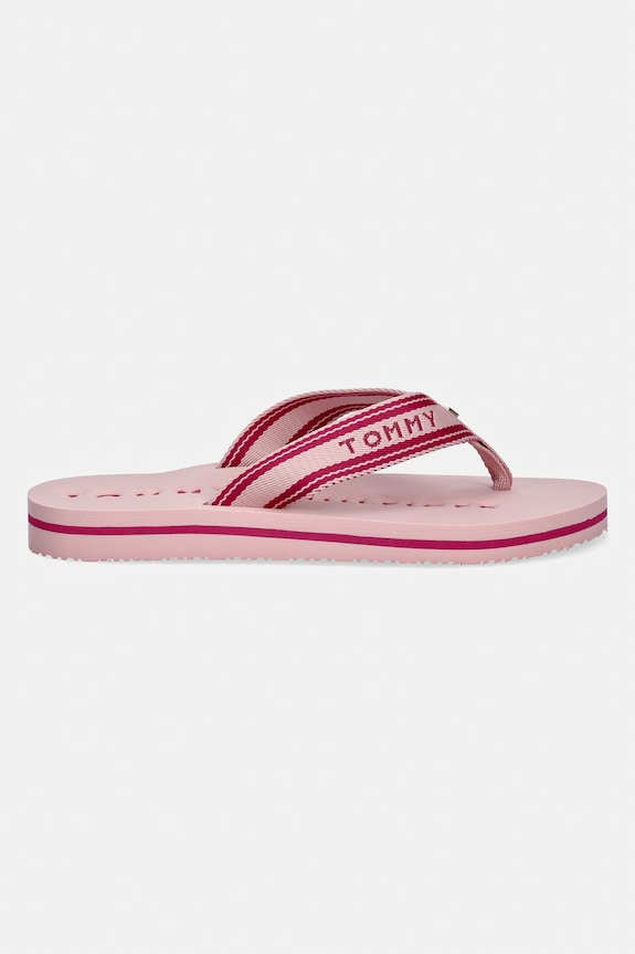 Tommy Hilfiger șlapi de damă TH WEBBING SUMMER SANDAL FW0FW09193 roz SS26