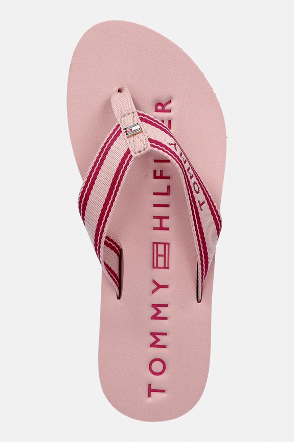 Tommy Hilfiger șlapi de damă TH WEBBING SUMMER SANDAL roz FW0FW09193