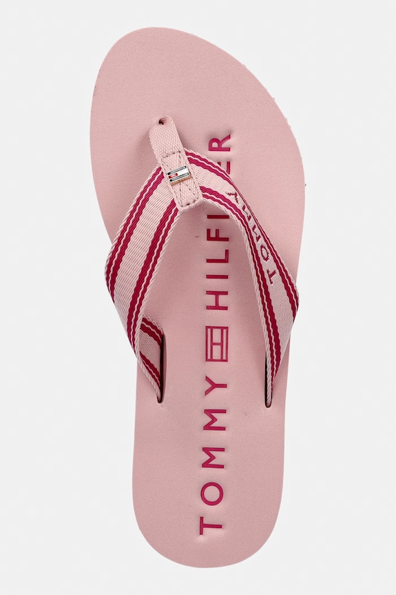 Tommy Hilfiger șlapi de damă TH WEBBING SUMMER SANDAL roz FW0FW09193