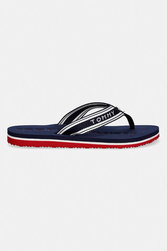 Tommy Hilfiger șlapi de damă TH WEBBING SUMMER SANDAL FW0FW09193 bleumarin SS26