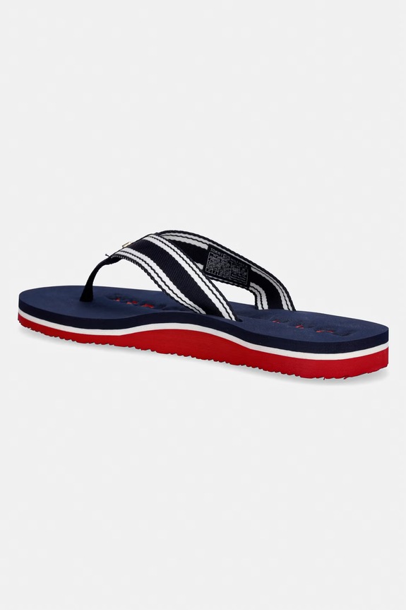 Încălțăminte Tommy Hilfiger șlapi de damă TH WEBBING SUMMER SANDAL FW0FW09193 bleumarin