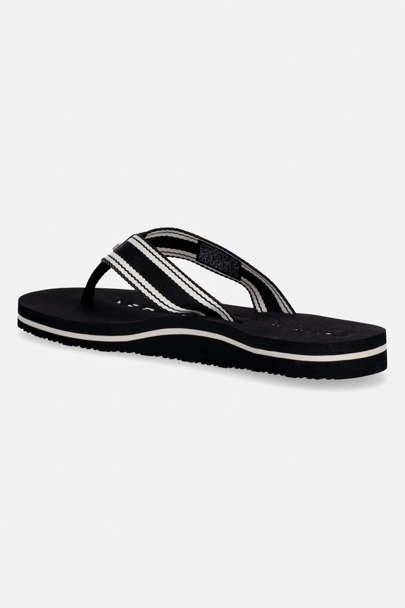 Încălțăminte Tommy Hilfiger șlapi de damă TH WEBBING SUMMER SANDAL FW0FW09193 negru