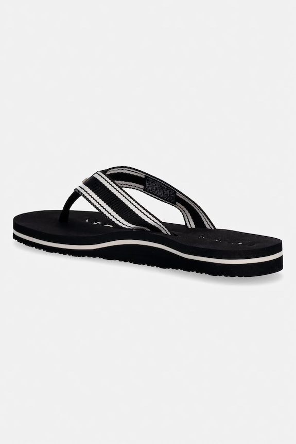 Încălțăminte Tommy Hilfiger șlapi de damă TH WEBBING SUMMER SANDAL FW0FW09193 negru