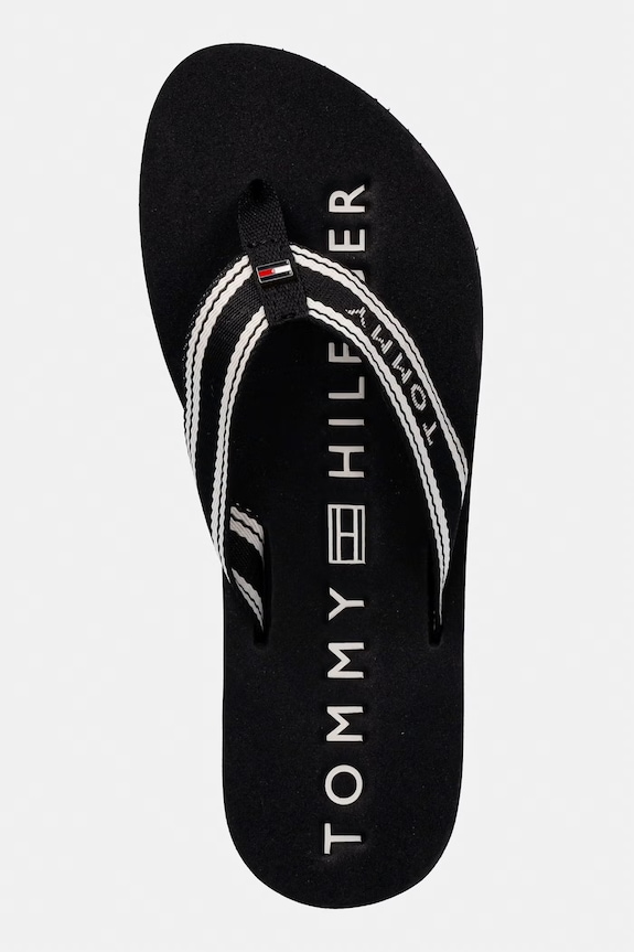 Tommy Hilfiger șlapi de damă TH WEBBING SUMMER SANDAL negru FW0FW09193