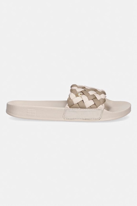 Tommy Hilfiger šľapky dámske TH BRAIDED POOL SLIDE FW0FW09203 béžová SS26