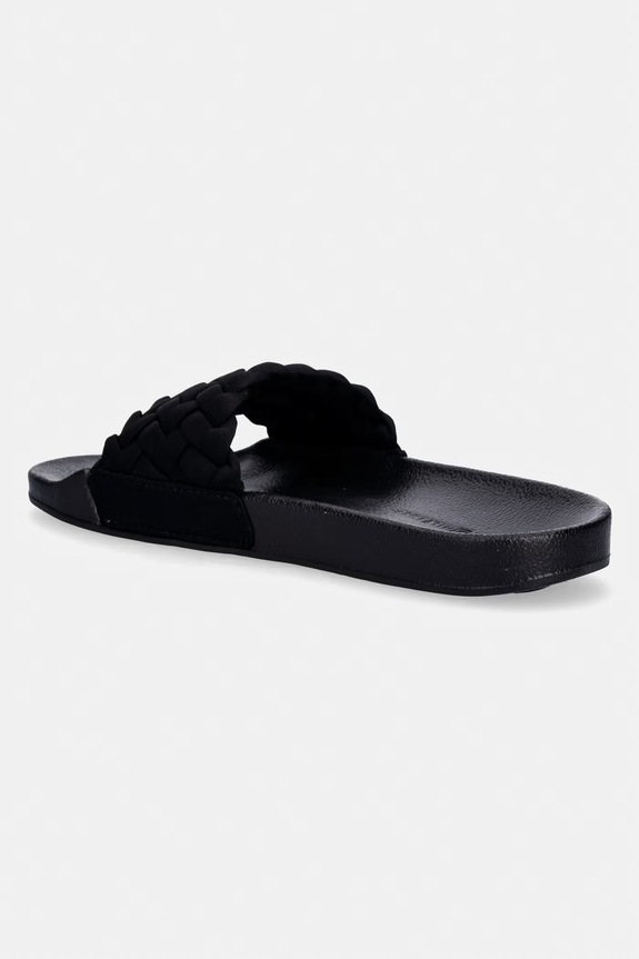 Obuv Tommy Hilfiger šľapky dámske TH BRAIDED POOL SLIDE FW0FW09203 čierna