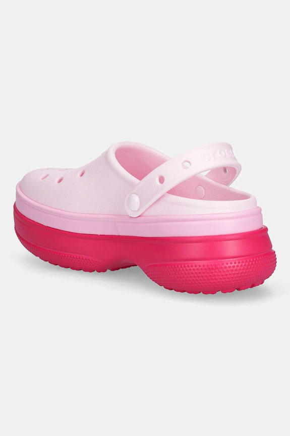 Încălțăminte Crocs papuci Classic Stacked Clog 211355.6ZQ roz