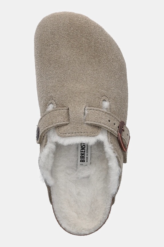 Detské semišové šľapky Birkenstock Boston béžová 1030480.26.35