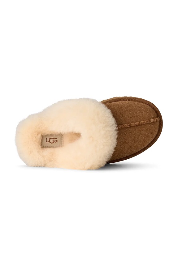 UGG kapcie zamszowe dziecięce DISQUETTE 1171199K brązowy