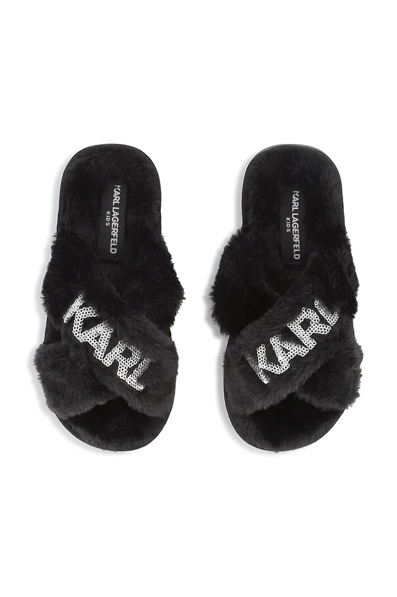 Παιδικές παντόφλες Karl Lagerfeld μαύρο Z30987.36.39