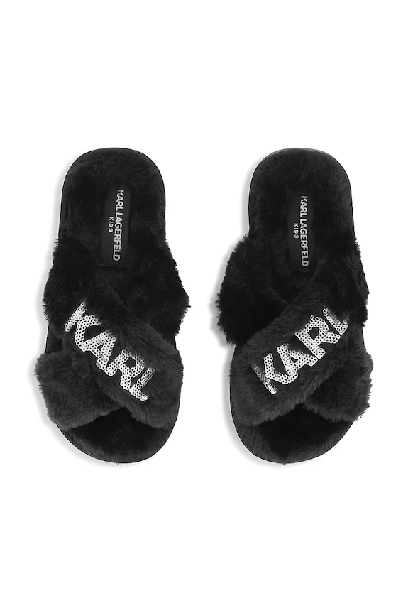 Παιδικές παντόφλες Karl Lagerfeld μαύρο Z30987.36.39