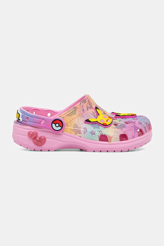 Dziewczynka Crocs klapki dziecięce CROCS CLASSIC PIKACHU PINK CLOG 211229.CROCS.CLASSIC.PI różowy
