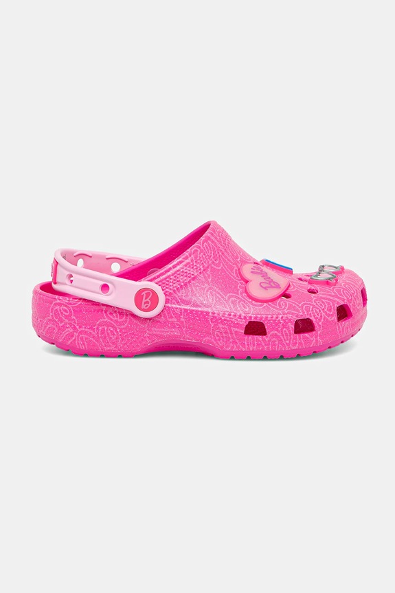 Dziewczynka Crocs klapki dziecięce CROCS CLASSIC MATTEL PINK BARBIE CLOG 211406.CROCS.CLASSIC.MA różowy