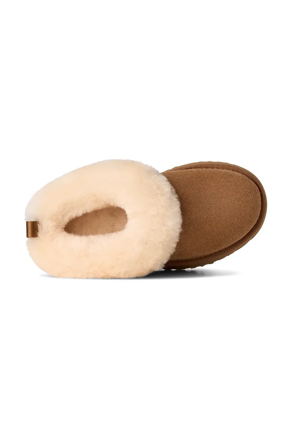 UGG kapcie zamszowe dziecięce TAZZELLE 1171198K brązowy