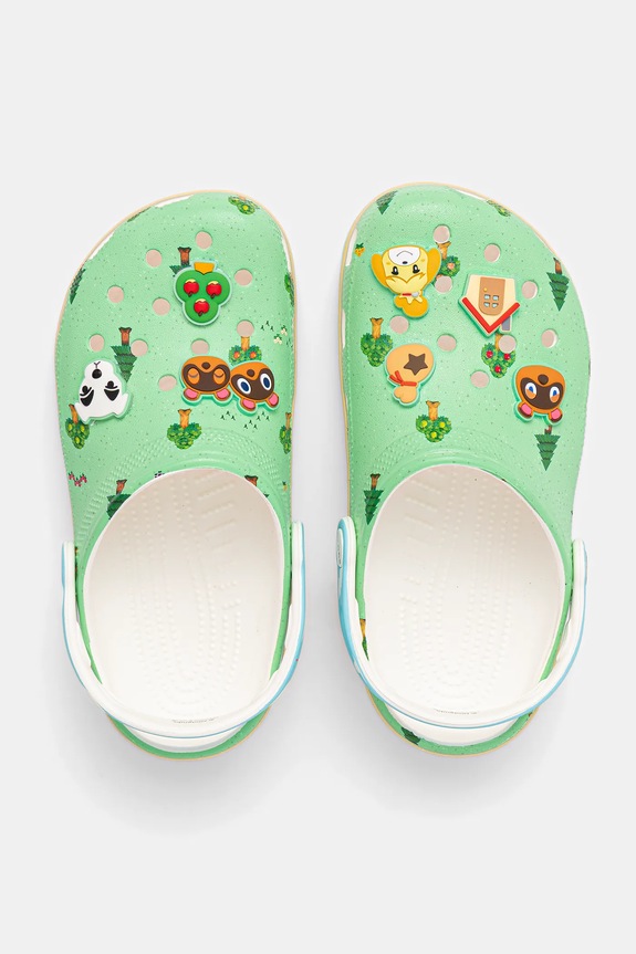 Crocs klapki dziecięce CROCS CLASSIC ANIMAL CROSSING CLOG 210113.CROCS.CLASSIC.AN zielony AW25