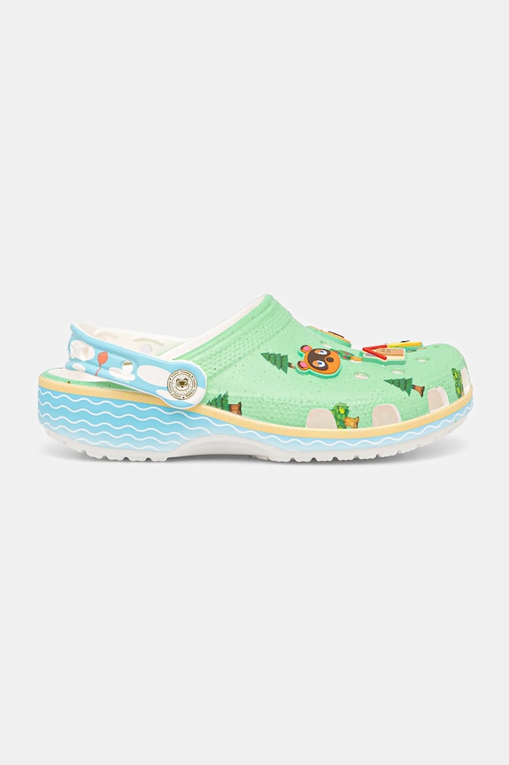 Chłopiec Crocs klapki dziecięce CROCS CLASSIC ANIMAL CROSSING CLOG 210113.CROCS.CLASSIC.AN zielony