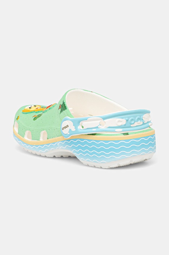 Crocs klapki dziecięce CROCS CLASSIC ANIMAL CROSSING CLOG zielony 210113.CROCS.CLASSIC.AN