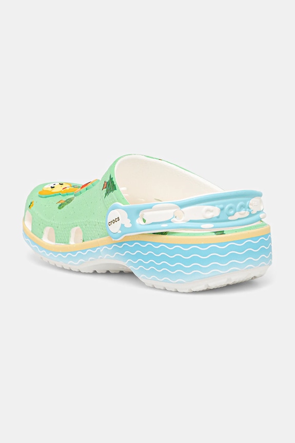 Crocs klapki dziecięce CROCS CLASSIC ANIMAL CROSSING CLOG zielony 210113.CROCS.CLASSIC.AN