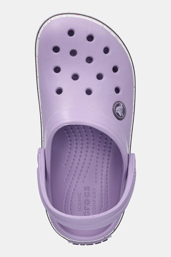 Crocs klapki dziecięce CROCS CROCBAND SPECKLED BAND CLOG fioletowy 211645.CROCS.CROCBAND.S