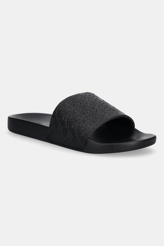Παντόφλες Calvin Klein POOL SLIDE MONO Planet friendly μαύρο HM0HM01968