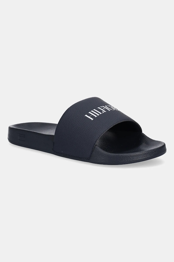 Tommy Hilfiger klapki TH PRINT TUMBLE POOL SLIDE granatowy FM0FM05505