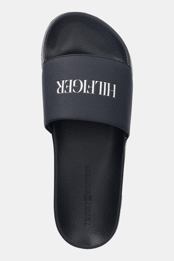 Tommy Hilfiger klapki TH PRINT TUMBLE POOL SLIDE granatowy FM0FM05505