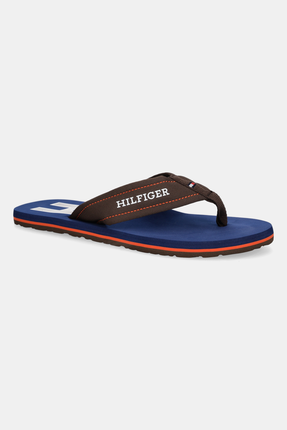 Tommy Hilfiger japonki TH H PADDED BEACH SANDAL brązowy FM0FM05536