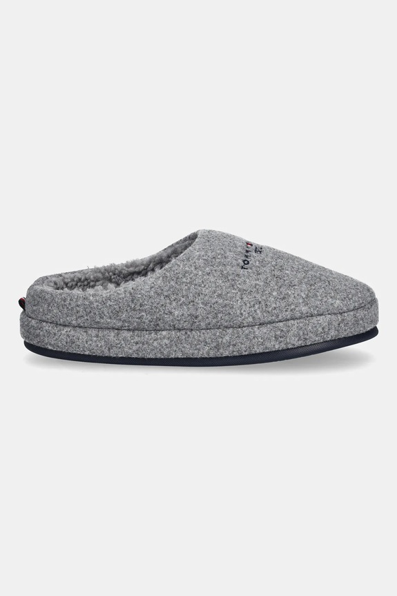Tommy Hilfiger kapcie FELT HOUSE SHOE FM0FM05614 szary AW25