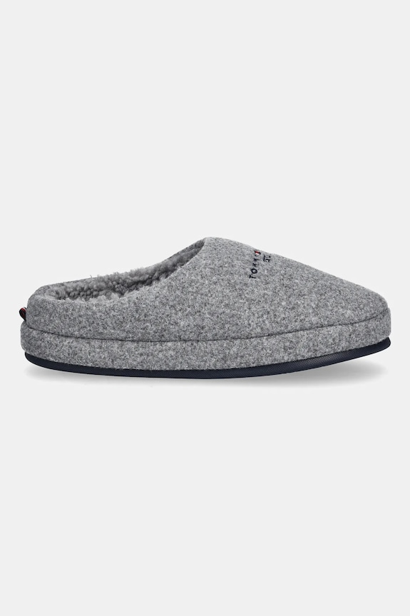 Tommy Hilfiger kapcie FELT HOUSE SHOE FM0FM05614 szary AW25