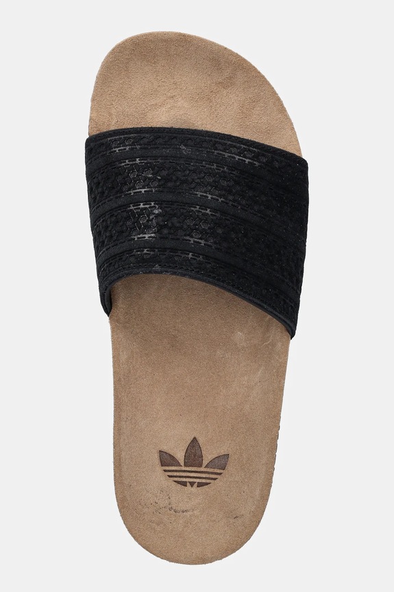 Замшеві шльопанці adidas Originals Adilette RS чорний JR3596