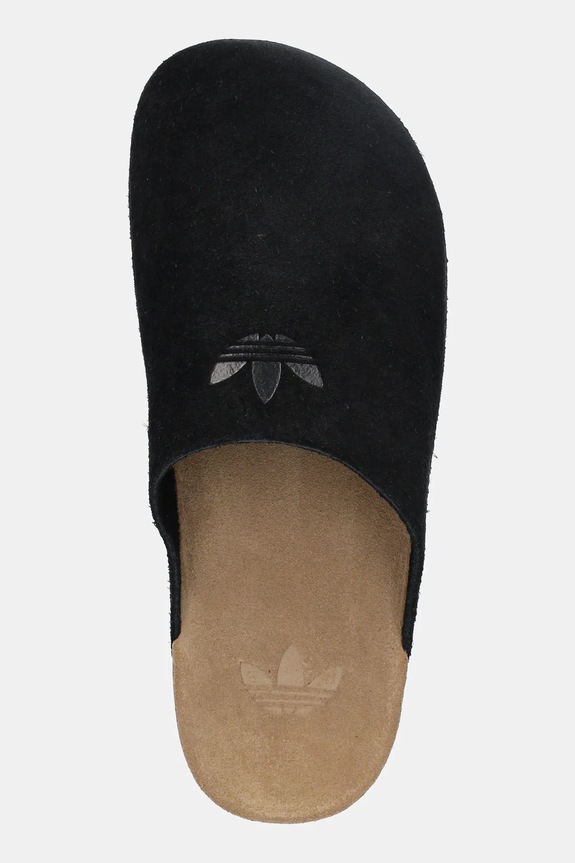 Замшеві шльопанці adidas Originals Adimule чорний JQ4367