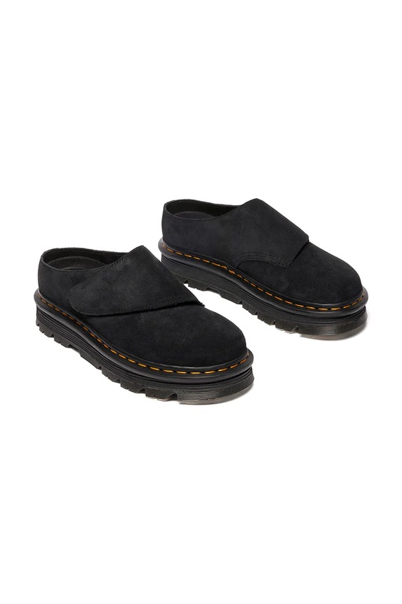 Παντόφλες σουέτ Dr. Martens ZebZag AnyWair Mule DM41730001 μαύρο AW25