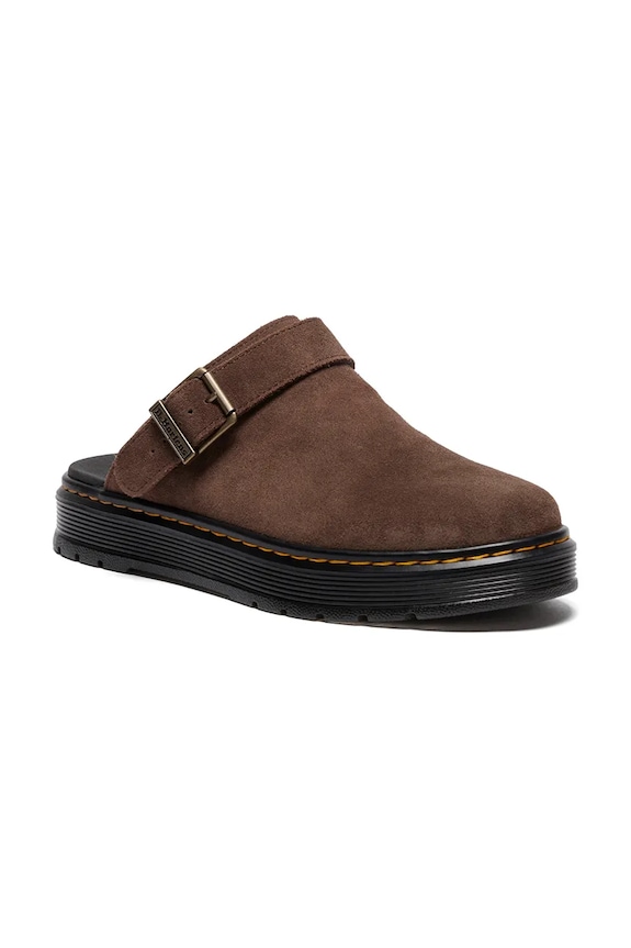 Semišové šľapky Dr. Martens Brookline Mule Mule DM40666202 hnedá