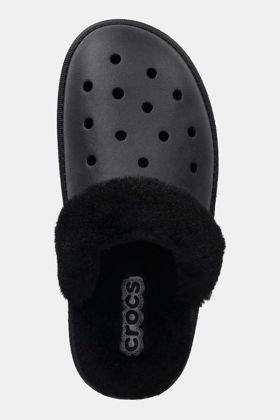 Тапочки Crocs Classic Fuzz Scuff чорний 212143.001