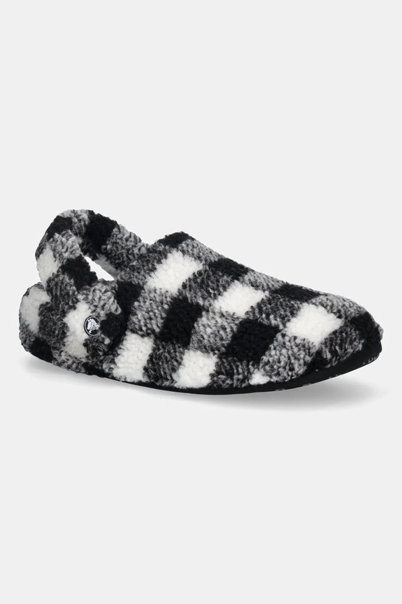Παντόφλες Crocs Classic Buff Check Cozzzy Slipper μαύρο 210755.066