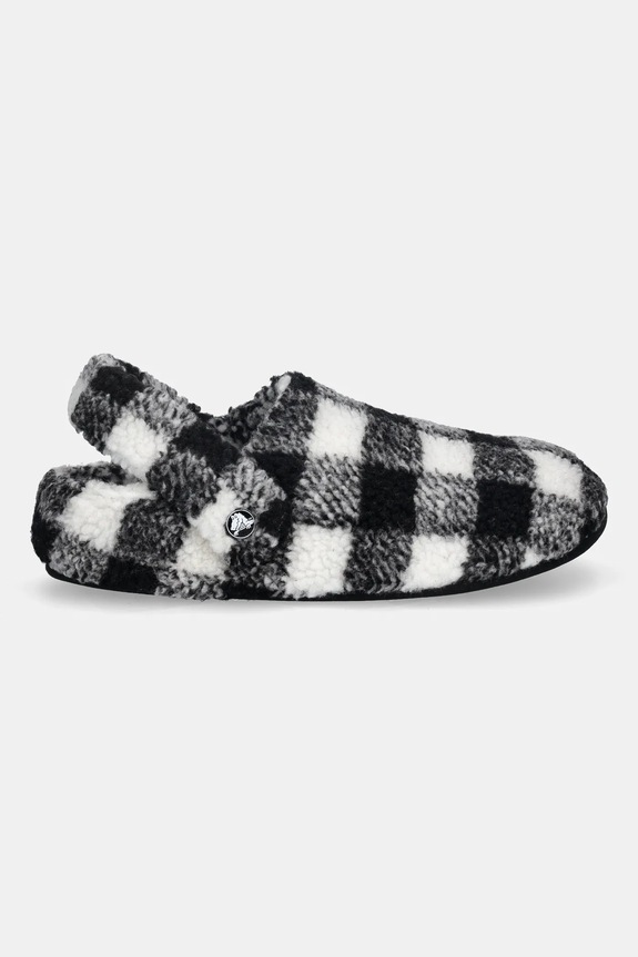 Παντόφλες Crocs Classic Buff Check Cozzzy Slipper 210755.066 μαύρο AW25