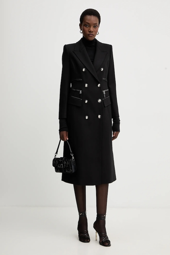 Elisabetta Franchi palton CP01056E2 negru AW25