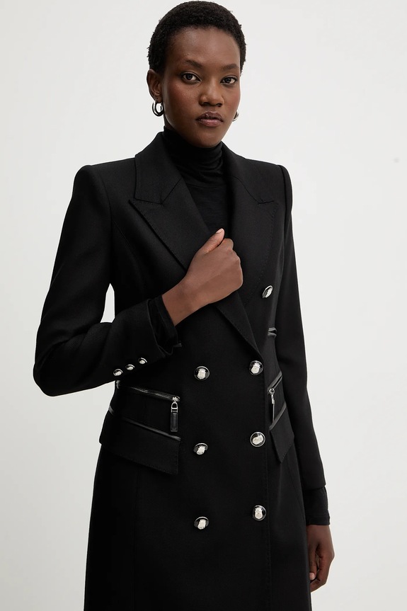 Elisabetta Franchi palton negru CP01056E2