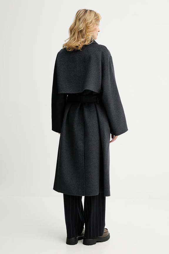 Abbigliamento Calvin Klein cappotto con lana LV040WL571 grigio