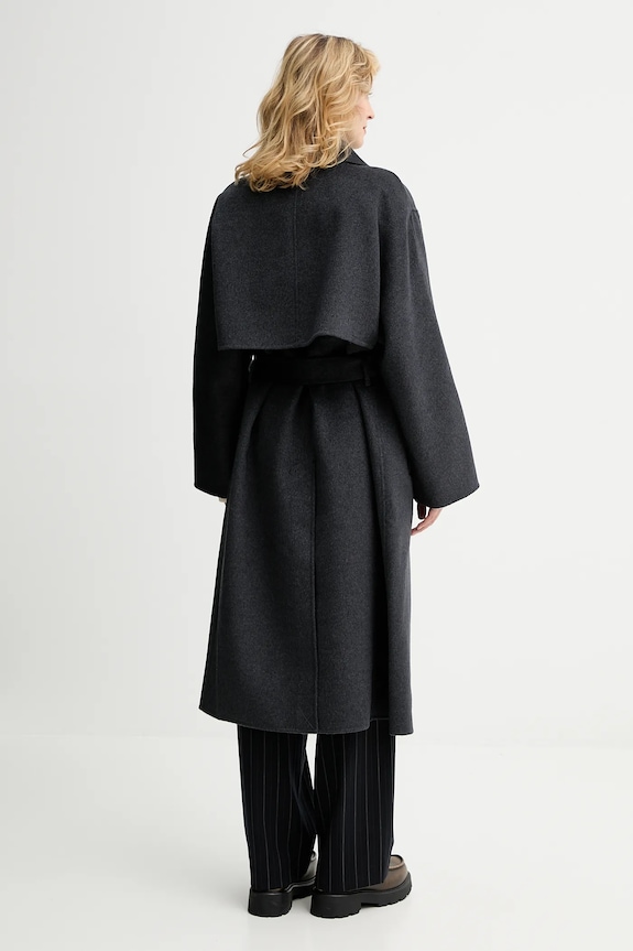 Abbigliamento Calvin Klein cappotto con lana LV040WL571 grigio