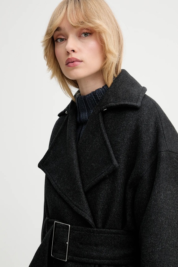 IRO gyapjú kabát szürke WP137MEALIA