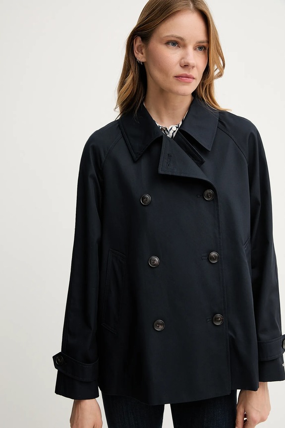 Tommy Hilfiger trencz bawełniany granatowy WW0WW45618