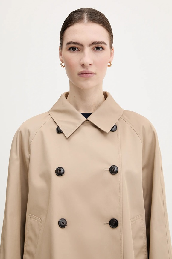 Bavlněný trenčkot Tommy Hilfiger béžová WW0WW45618