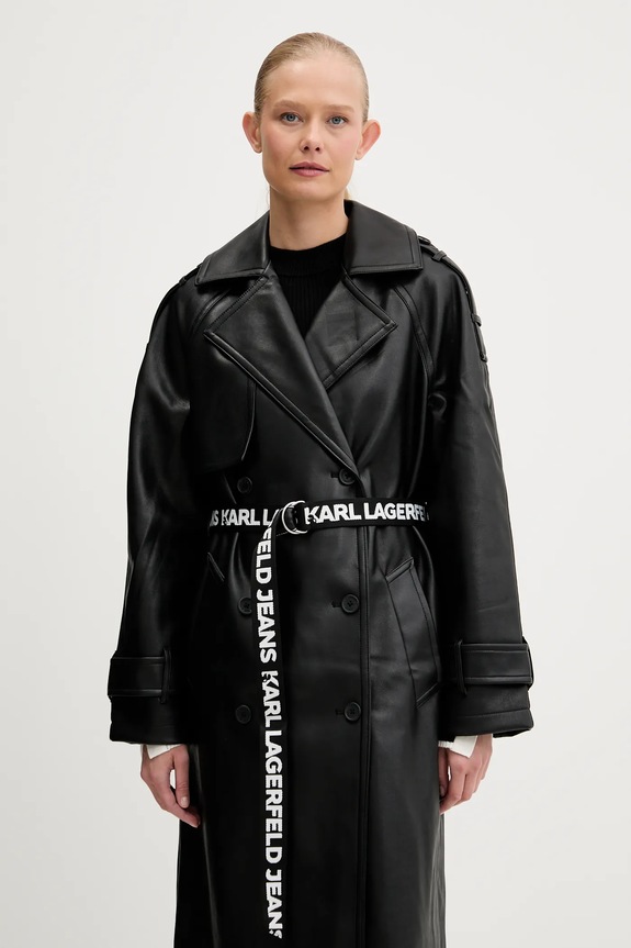 Kabát Karl Lagerfeld Jeans čierna A3W15047
