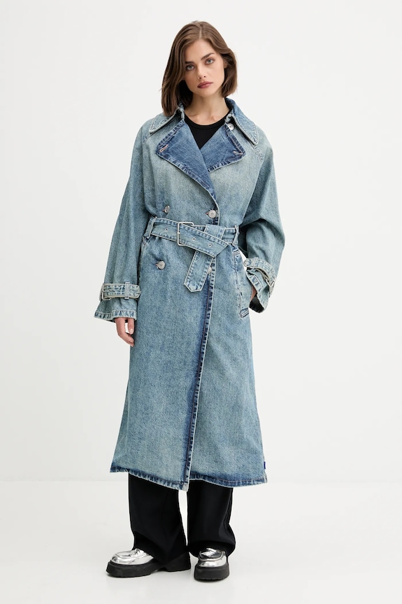 HUGO Blue palton din denim Garena_2_B necaptusit albastru 50541545