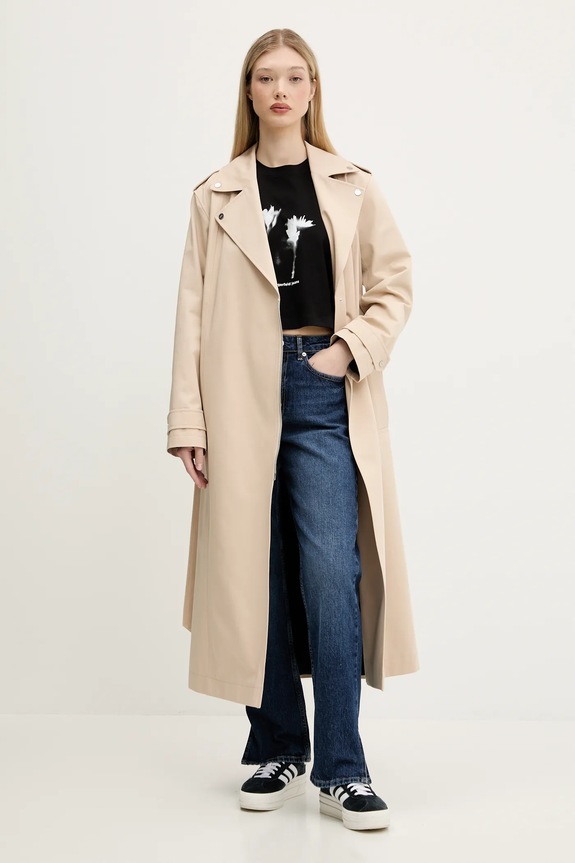 Trenčkot HUGO Malisse 50542278 béžová AW25