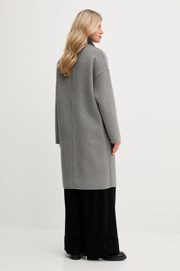 United Colors of Benetton cappotto reversibile con lana grigio 23AEDN081