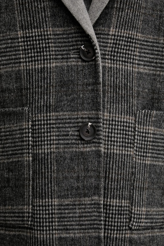 United Colors of Benetton cappotto reversibile con lana 23AEDN081 grigio